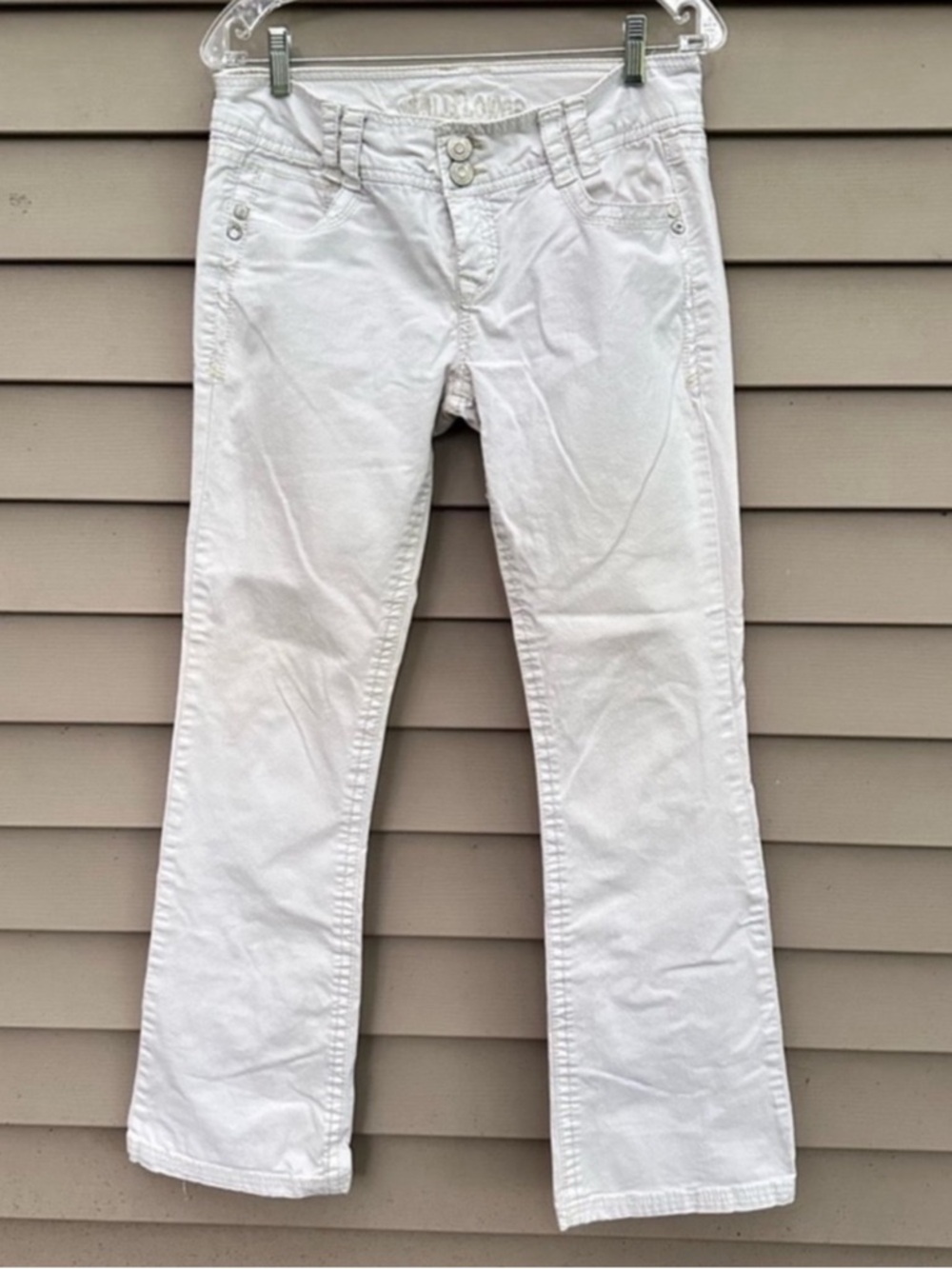 Y2k Low rise bootcut jeans white wallflower women’s 9